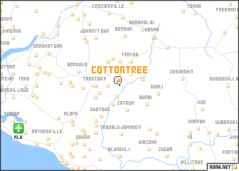 map of Cotton Tree