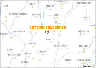 map of Cottonwood Corner