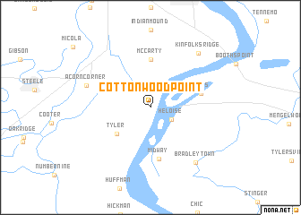 map of Cottonwood Point