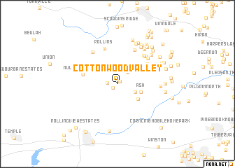 map of Cottonwood Valley