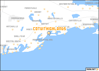 map of Cotuit Highlands