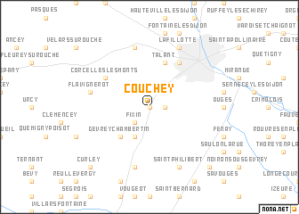 map of Couchey