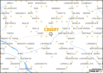 map of Cougny