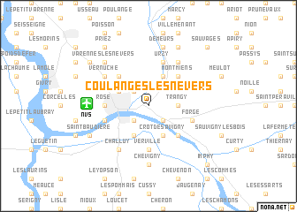 map of Coulanges-lès-Nevers