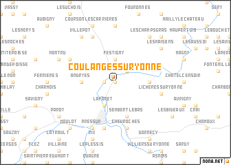 map of Coulanges-sur-Yonne