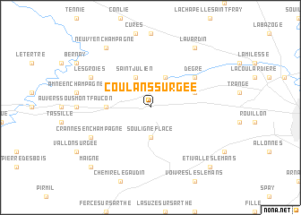 map of Coulans-sur-Gée