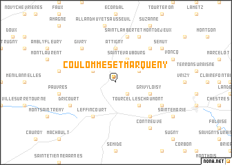 map of Coulommes-et-Marqueny