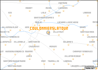map of Coulommiers-la-Tour