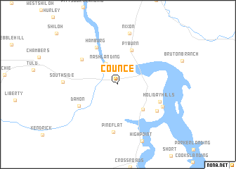 map of Counce