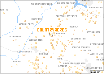 map of Country Acres