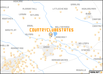 map of Country Club Estates