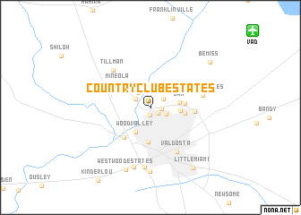 map of Country Club Estates