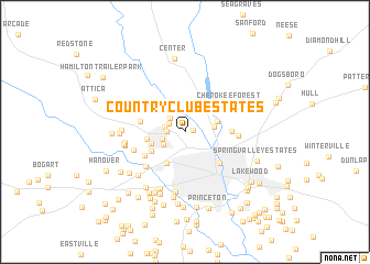 map of Country Club Estates