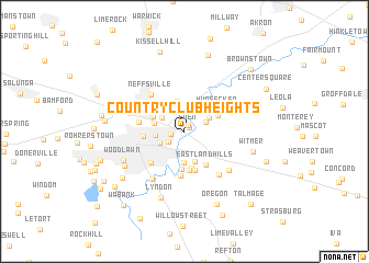 map of Country Club Heights