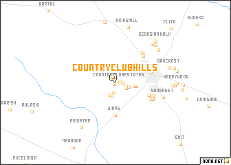 map of Country Club Hills