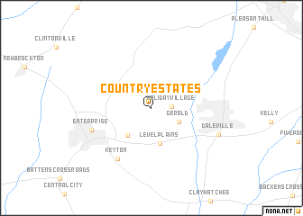 map of Country Estates