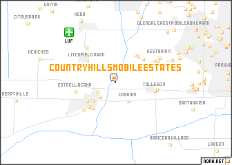 map of Country Hills Mobile Estates