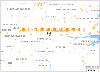 map of Country Living Mobile Home Park