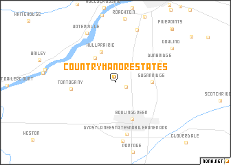 map of Country Manor Estates