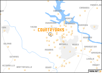 map of Country Oaks