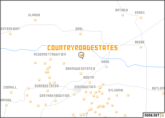 map of Country Road Estates