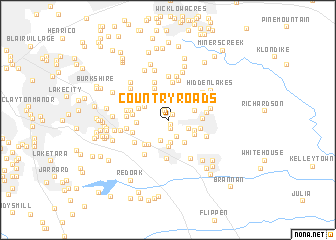 map of Country Roads