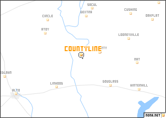 County Line (United States - USA) map - nona.net