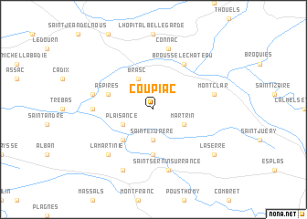 map of Coupiac