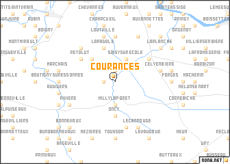 map of Courances