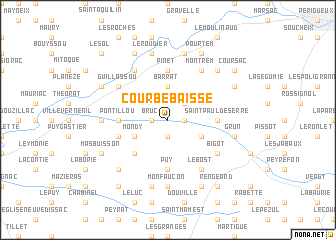 map of Courbebaisse