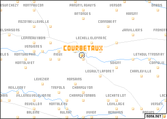 map of Courbetaux