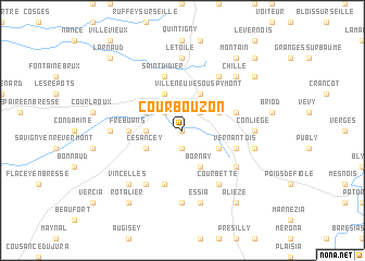 map of Courbouzon