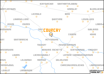 map of Courçay
