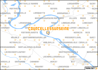 map of Courcelles-sur-Seine