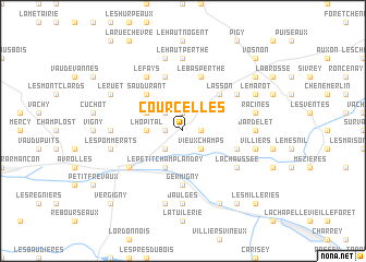 map of Courcelles