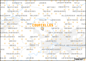 map of Courcelles