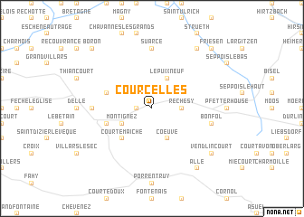 map of Courcelles