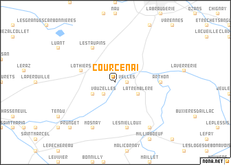 map of Courcenai