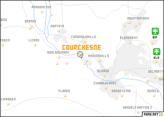 map of Courchesne