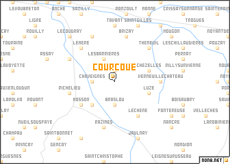 map of Courcoué