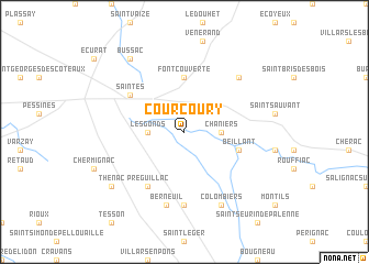 map of Courcoury