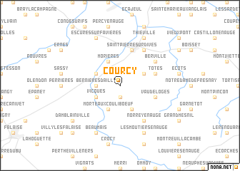 map of Courcy