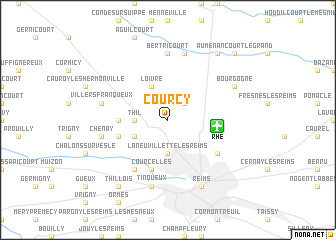 map of Courcy