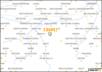 map of Couret