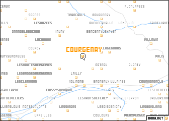 map of Courgenay