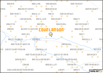map of Courlandon