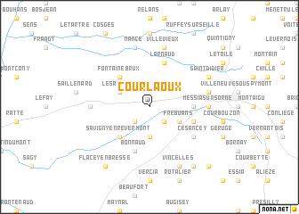 map of Courlaoux