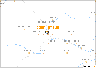 map of Courmayeur