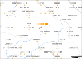 map of Courneix