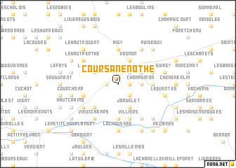 map of Coursan-en-Othe